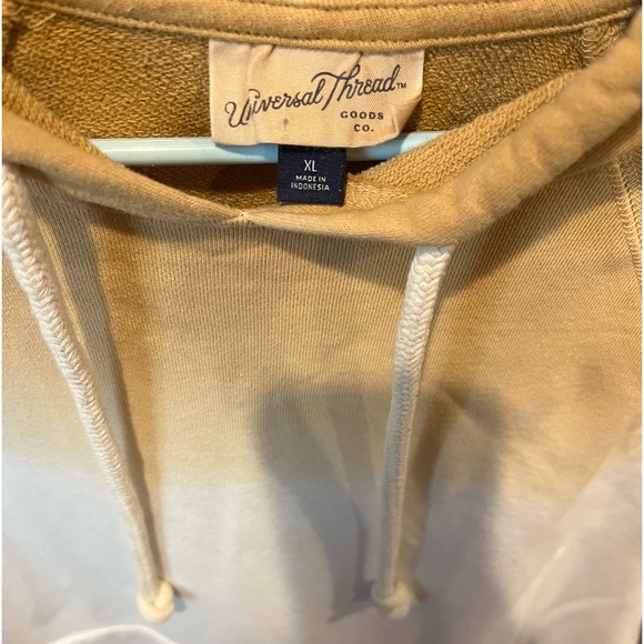 Tan/White/pink striped thin hoodie - Picture 3 of 3
